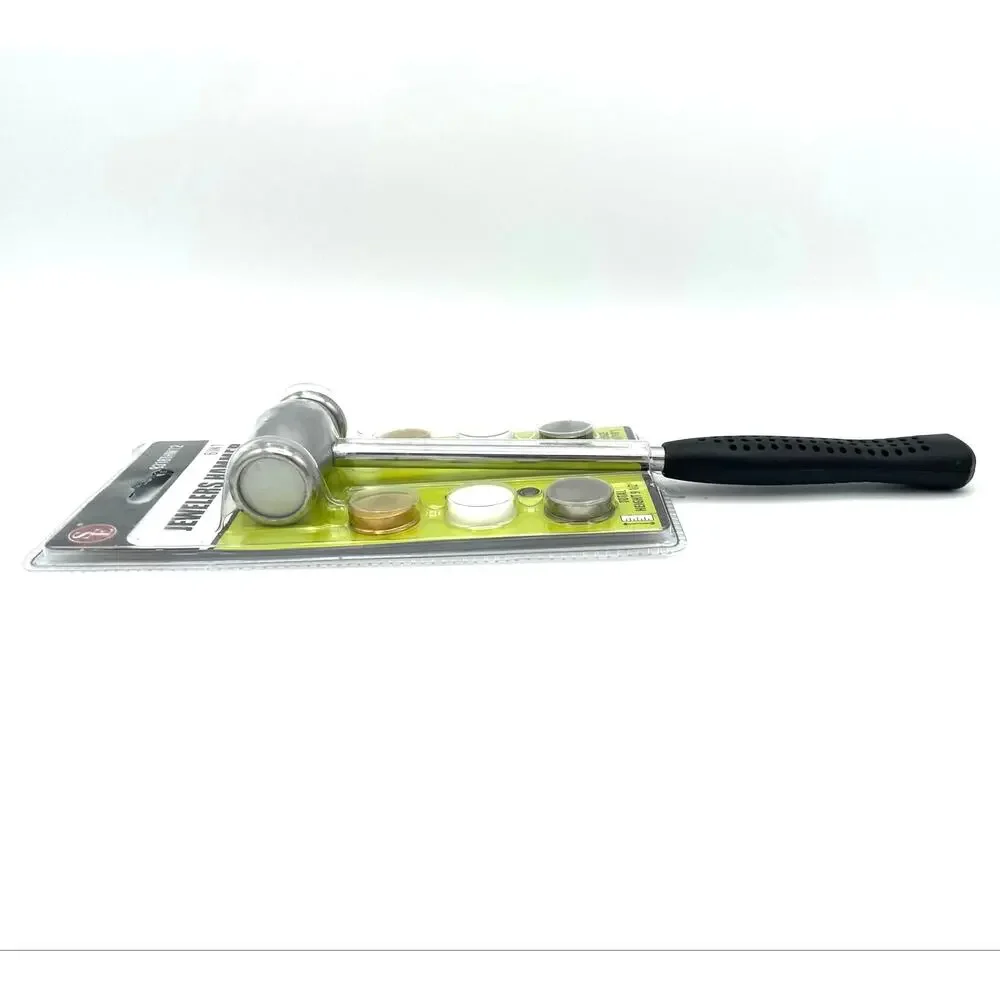 6 in 1 Jewelers Hammer with Metal Handle & 6 Interchangeable Heads by Sona E New
